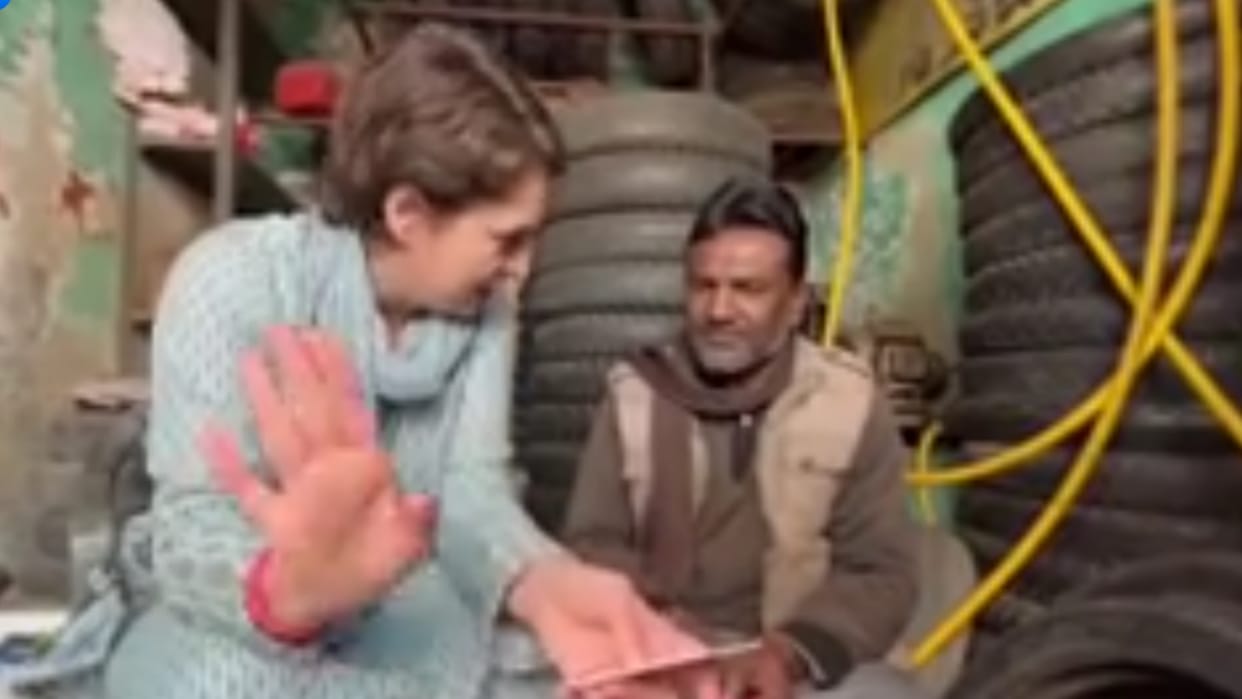 Congress leader campaign in Rampur in Uttar Pradesh.