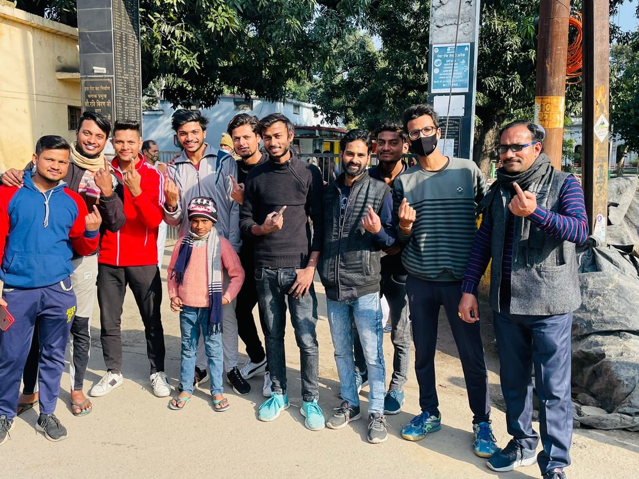 Young people were happy after casting their vote for the first time
