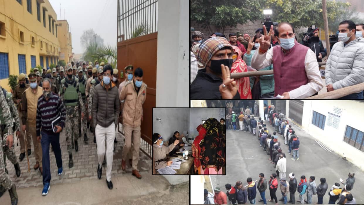 UP Election 2022 Phase-1 Voting: Voters arrived to cast their votes in western UP amid fog and cold
