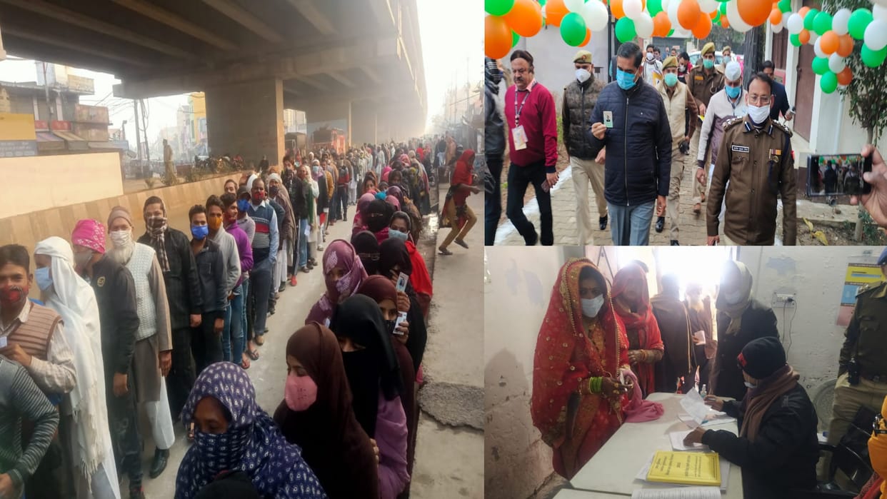 UP Assembly Election 2022 voters coming in large number in Ghaziabad muradnagar hapur bulandshahr modinagar see photos