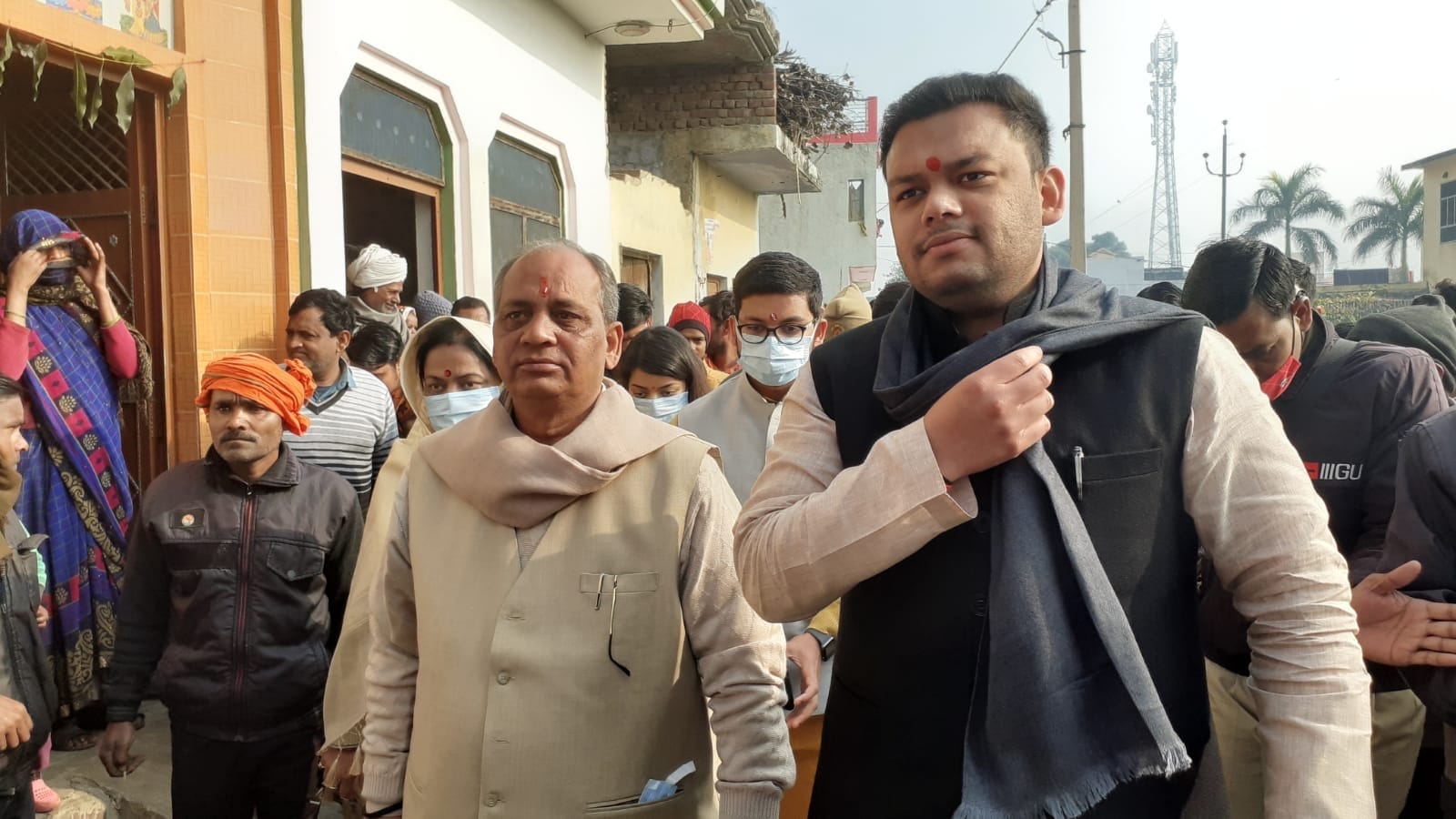 People actively participating for voting in Aigarh during UP assembly election phase one
