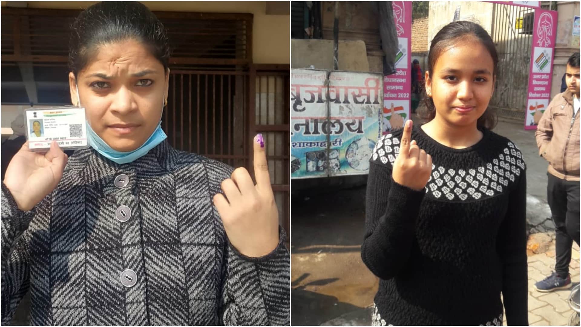 UP Election 2022 voting agra mathura youths voters casts his vote
