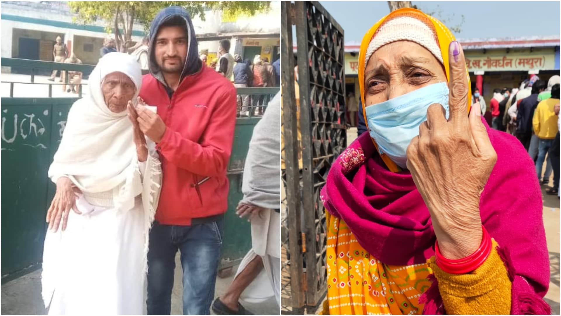 UP Election 2022 voting agra mathura youths voters casts his vote