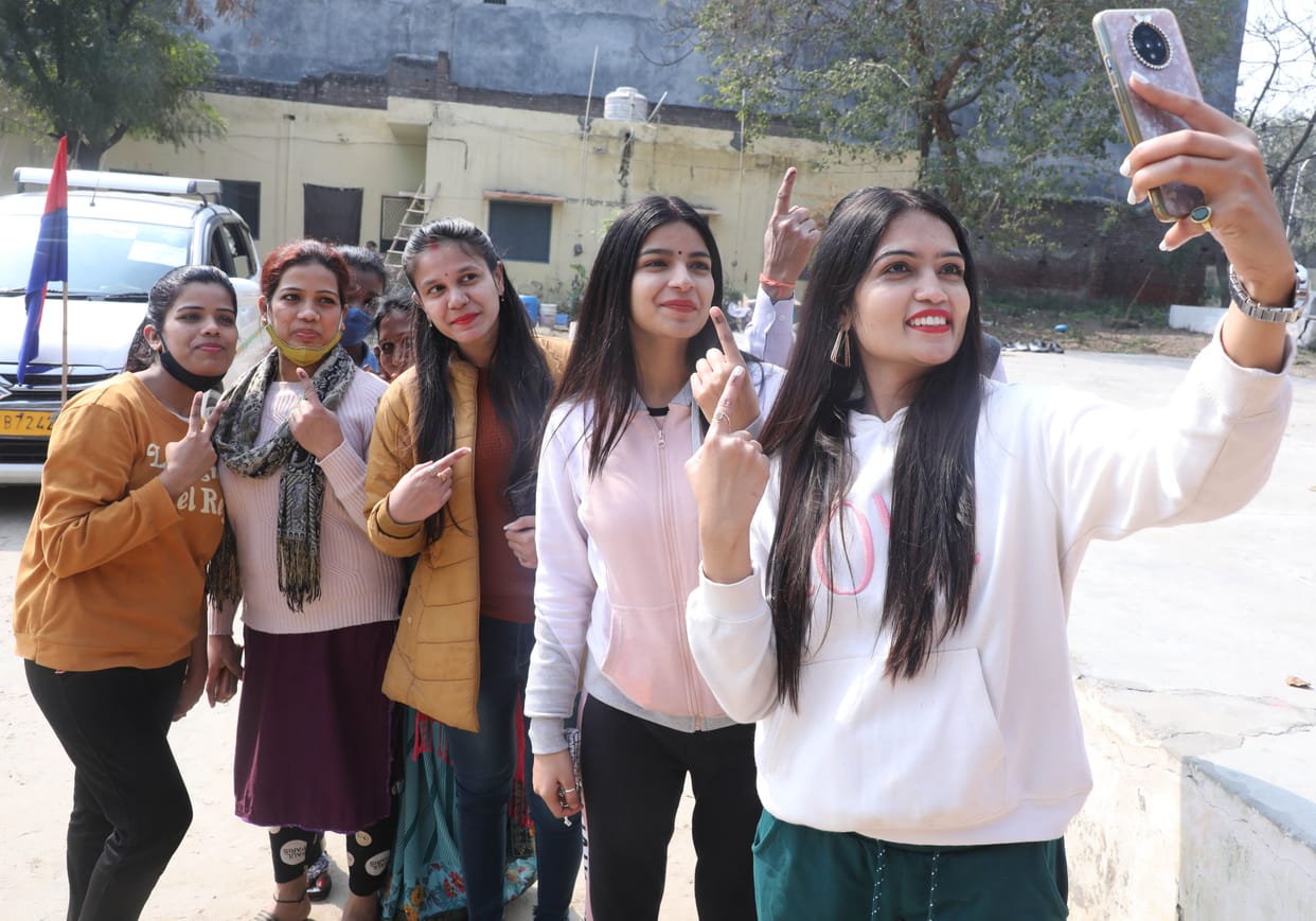 57.07 percent voting in all three seats of the district