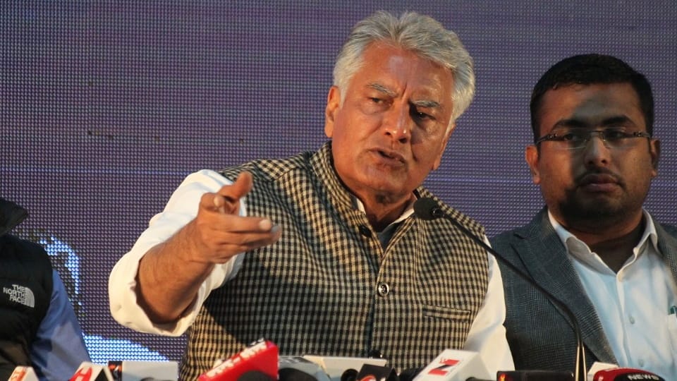 Press conference of Congress Leader Sunil Jakhar 