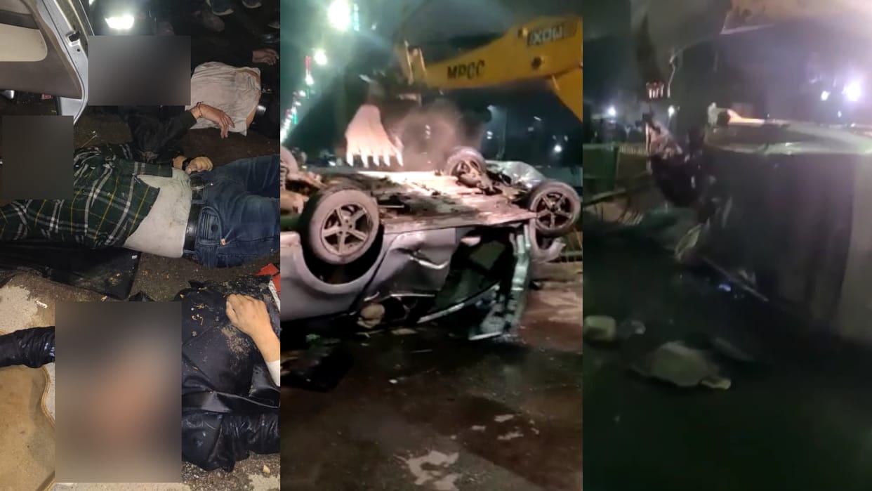 Ghaziabad car fall in Hindon canal three friends died, police probing matter read full story
