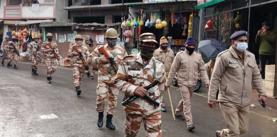 Flag March In Kapkot