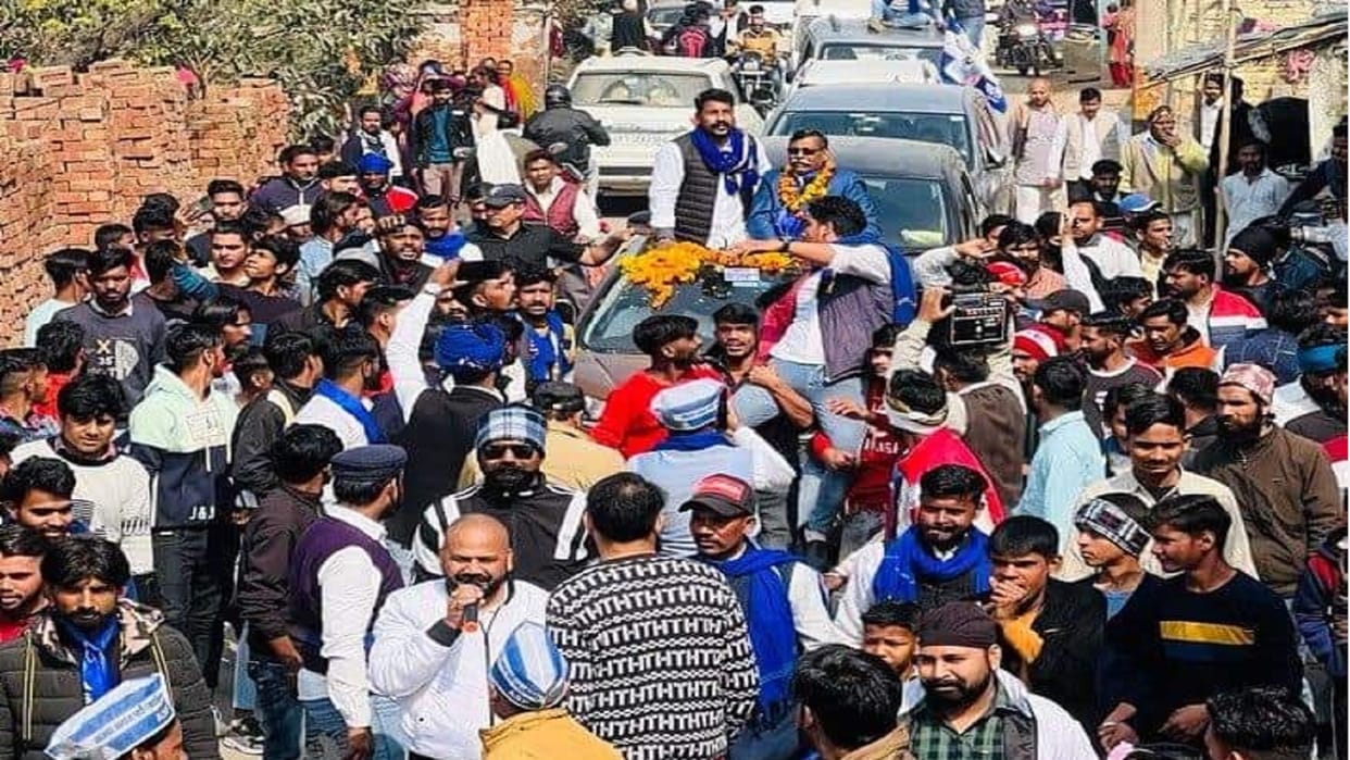 Saharanpur News: Chandra Shekhar Azad did a road show in Rampur Maniharan