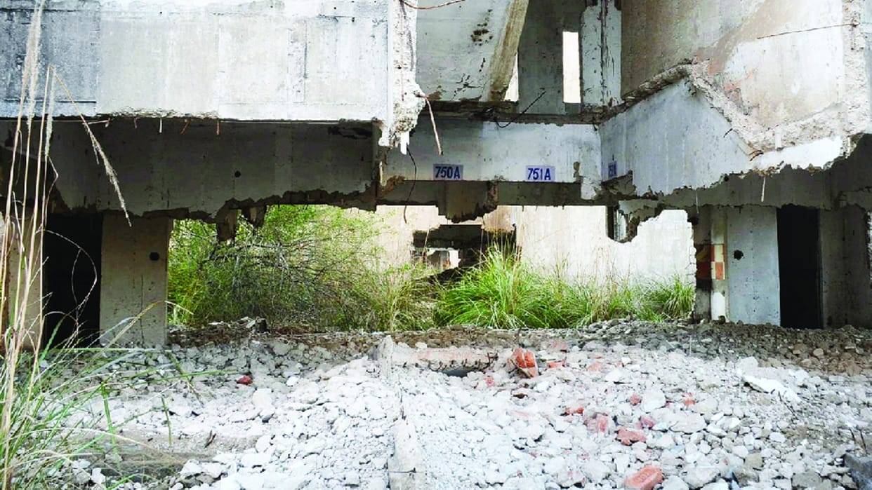Case of building collapse in Narela: Flats in ruins, hollowed out part