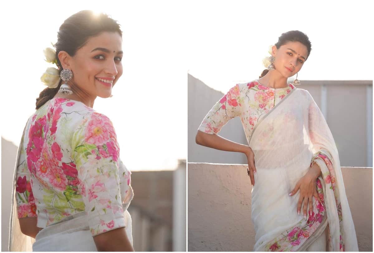 Alia Bhatt: Alia Bhatt shares her pictures wearing a saree fans go crazy seeing her killer style