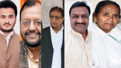अब्दुल्ला आजम खान, सुरेश खन्ना, आजम खान, धर्म सिंह सैनी और गुलाबो देवी।