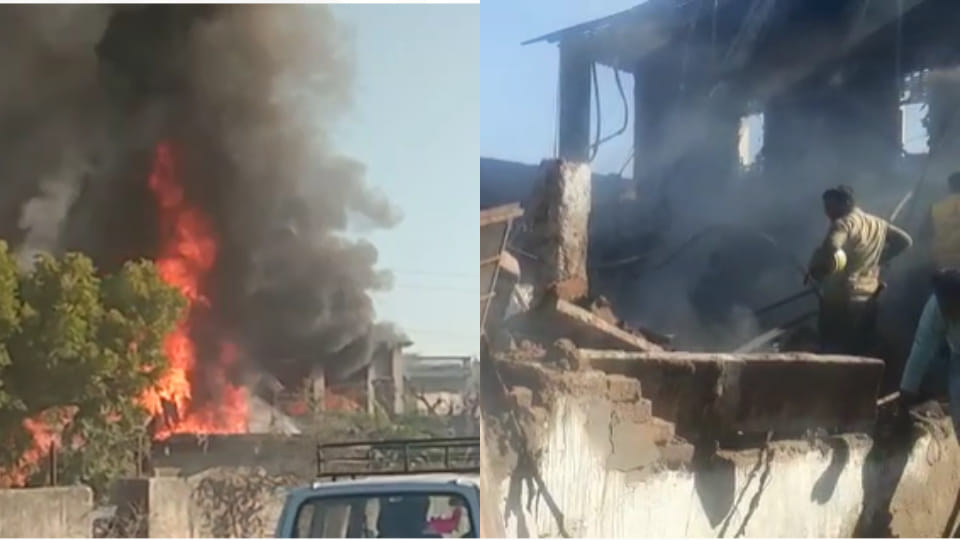 Rajasthan news: Fire Caused By Short Circuit In Junk Warehouse In Ajmer