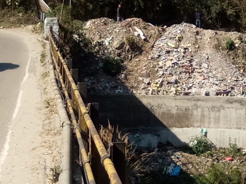 Illegal dumping in Chauntara and Ghatta led to piles of dirt