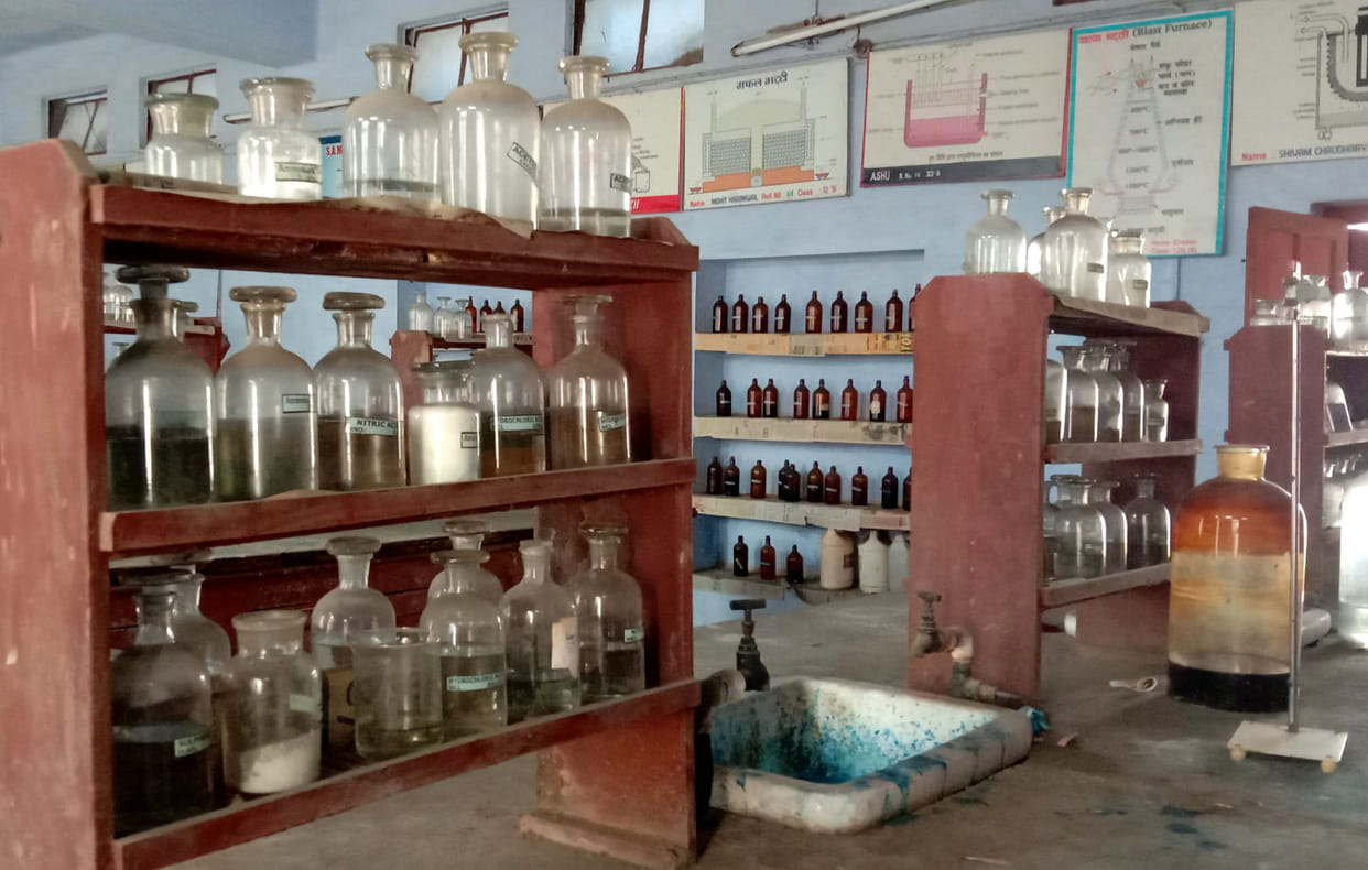 Secondary school preparing for practical examinations