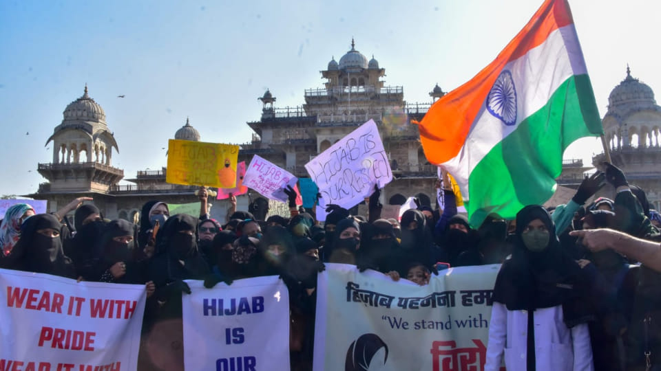 Hijab Controversy In Rajasthan, protesting women says We will decide what to wear 