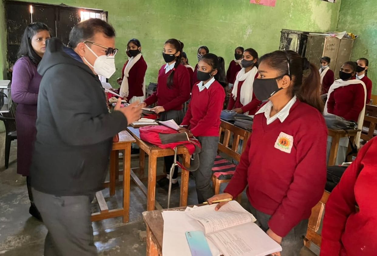 The Deputy Commissioner did a surprise inspection of the Model Culture School