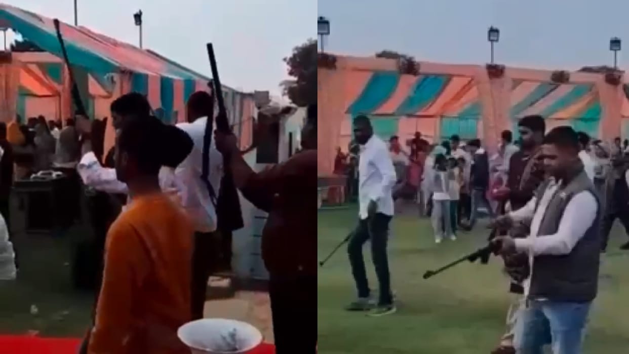 Harsh Fire in Gwalior: Bumping entry of the groom with quick firing, five companions running with the groom continued to fire