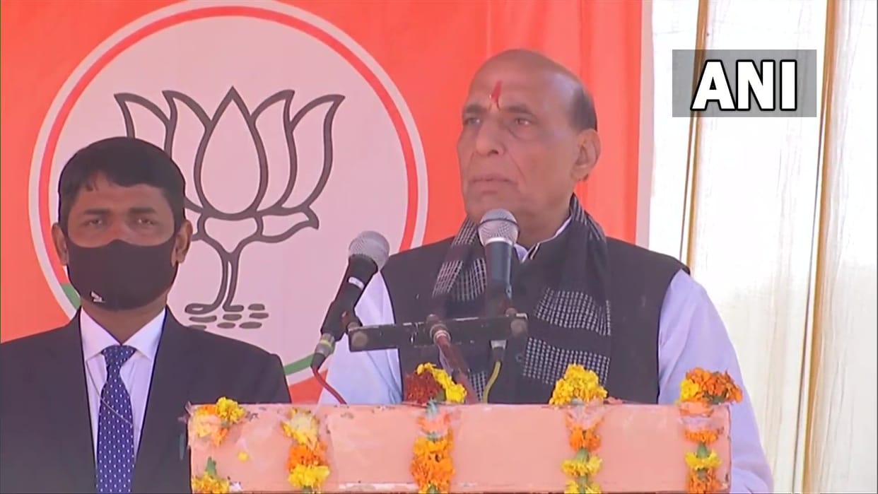 uttarakhand election 2022: Last day of campaigning, Defense Minister Rajnath Singh in Bageshwar