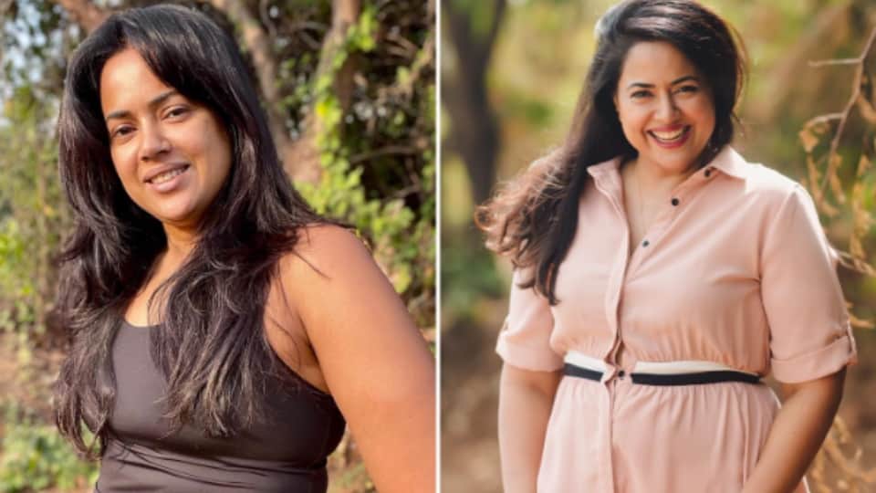 Sameera Reddy reduced her by 11 kg weight shared her photos and told her Fat to Fit Journey
