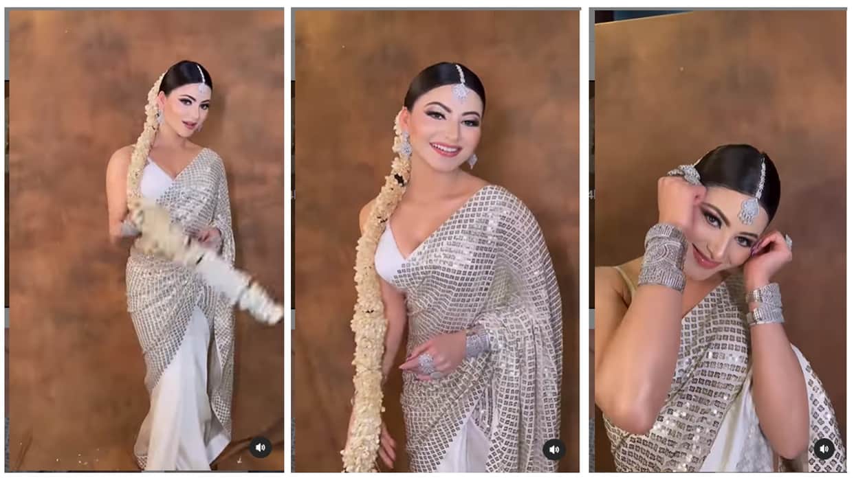 Actress urvashi rautela looking Gorgeous in saree new dance video