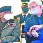 LG Manoj Sinha with DGP Dilbag Singh