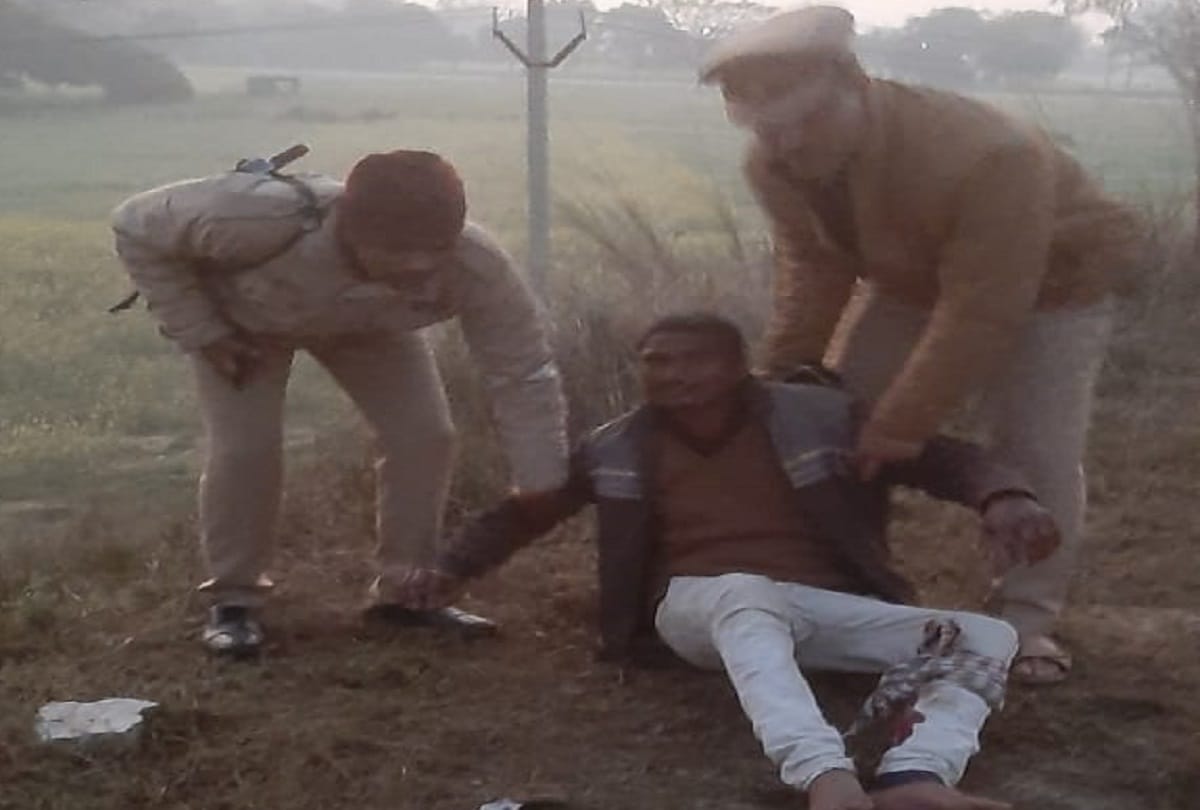 police encounter in azamgarh man killed innocent to avenge murder of grand father also firing on police