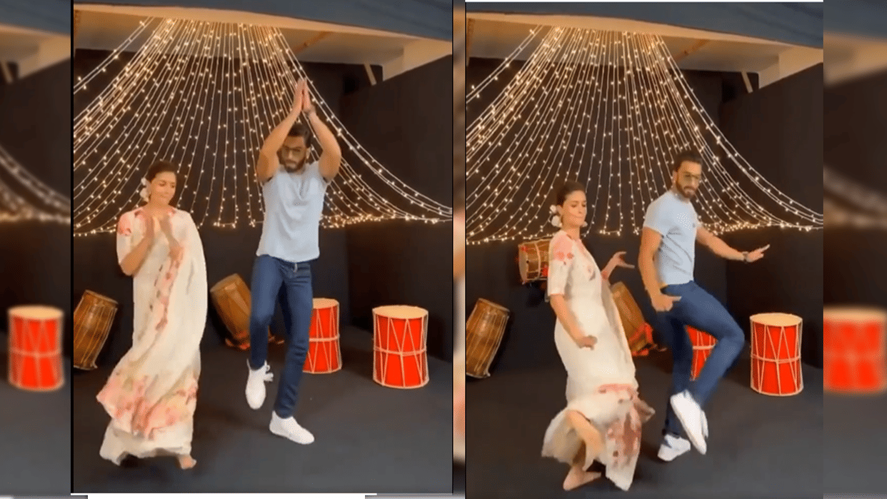 Alia Bhatt dances to Gangubai Kathiawadi song Dholida with Ranbir Singh social media star Anam Darbar and Awez Darbar
