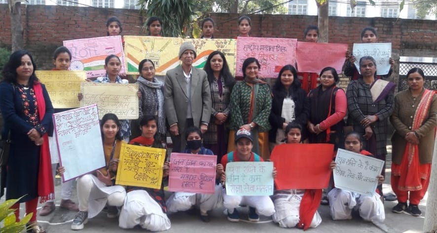 Door-to-door awareness through slogan