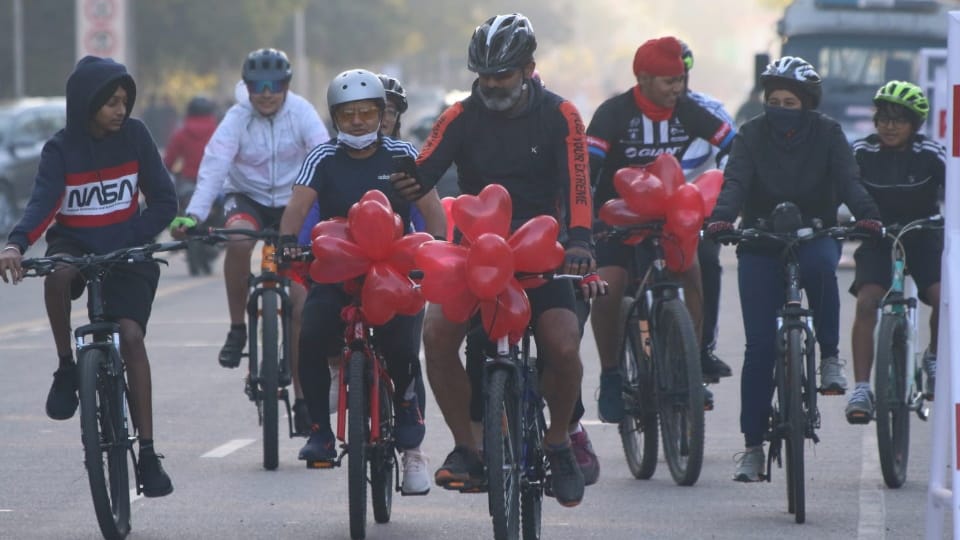 Cycle Rally held in chandigarh 