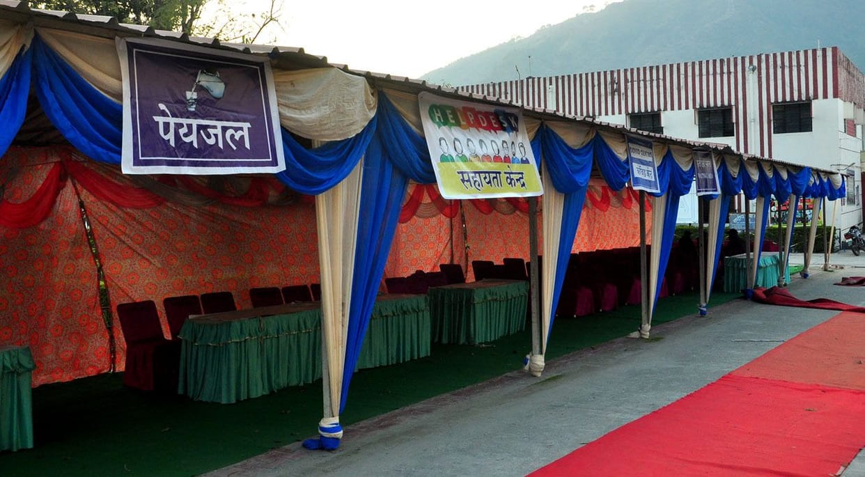 Voters will cast their votes by walking on the red carpet