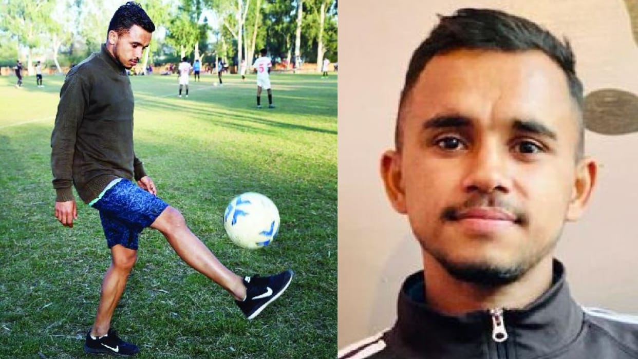 National footballer Pawan is washing vehicles with practice to run the expenses