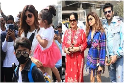 Shetty Family: After the summons Shilpa Shetty went for a trip to alibaug with sister Shamita and mother Sunanda Rakesh Bapat also appeared