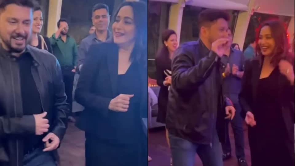 Madhuri Dixit danced with husband Sriram Nene on the song Tamma Tamma Farah Khan gave this reaction