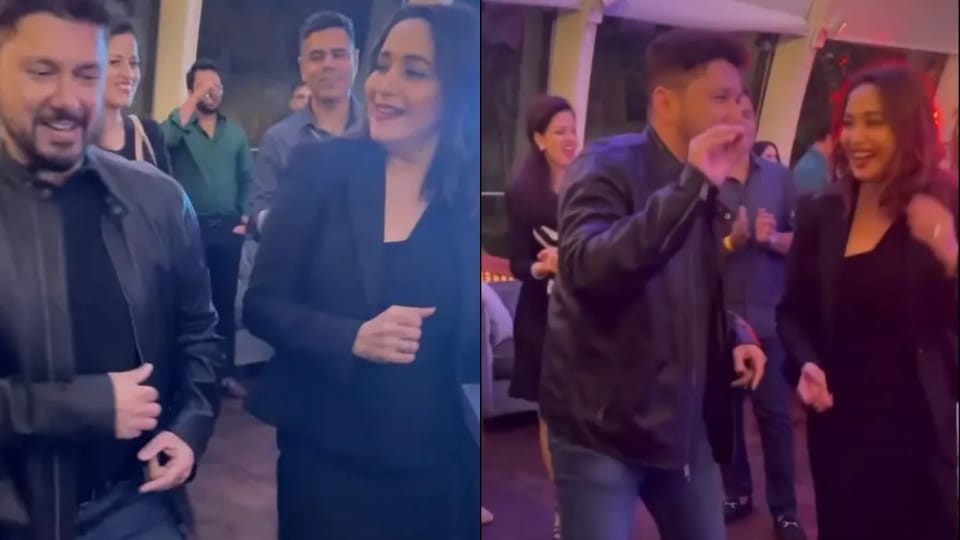 Madhuri Dixit danced with husband Sriram Nene on the song Tamma Tamma Farah Khan gave this reaction
