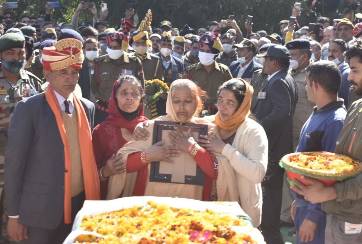 Martyr ankesh bhardwaj cremation in bilaspur himachal pradesh