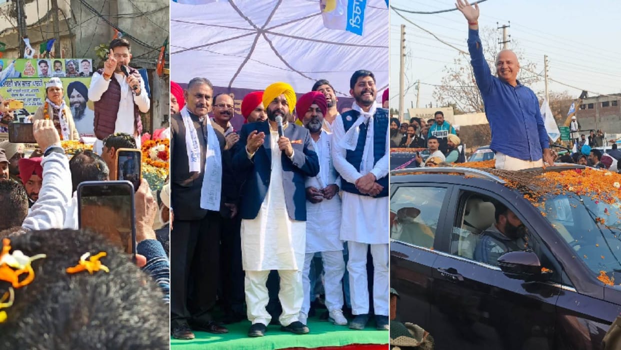 Road show of Manish Sisodia and Raghav Chadha in Punjab for assembly election 2022