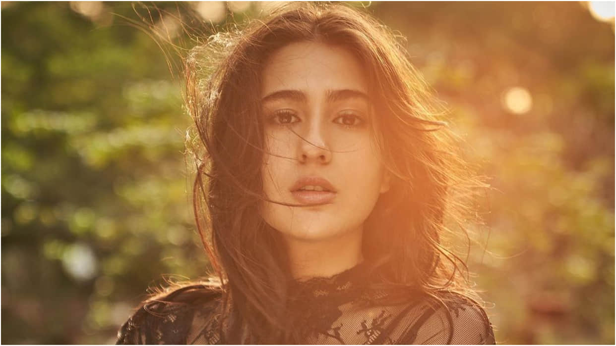 sara ali khan black lace dress in latest photoshoot