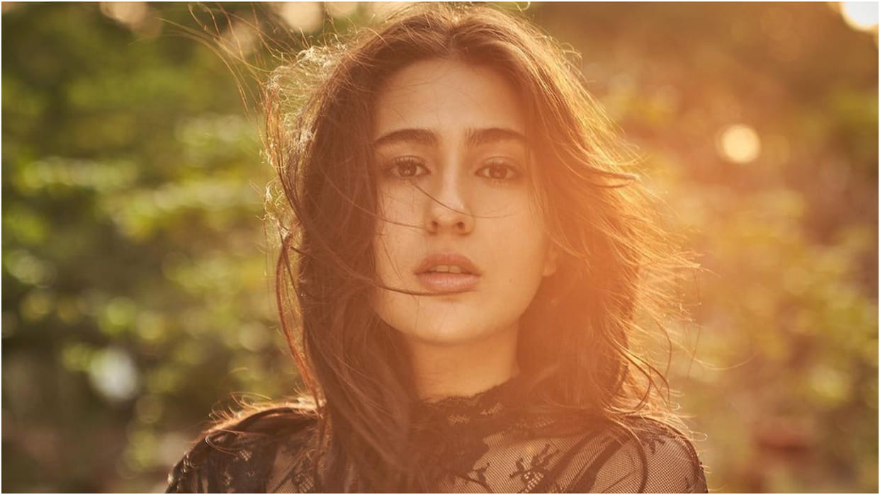 sara ali khan black lace dress in latest photoshoot