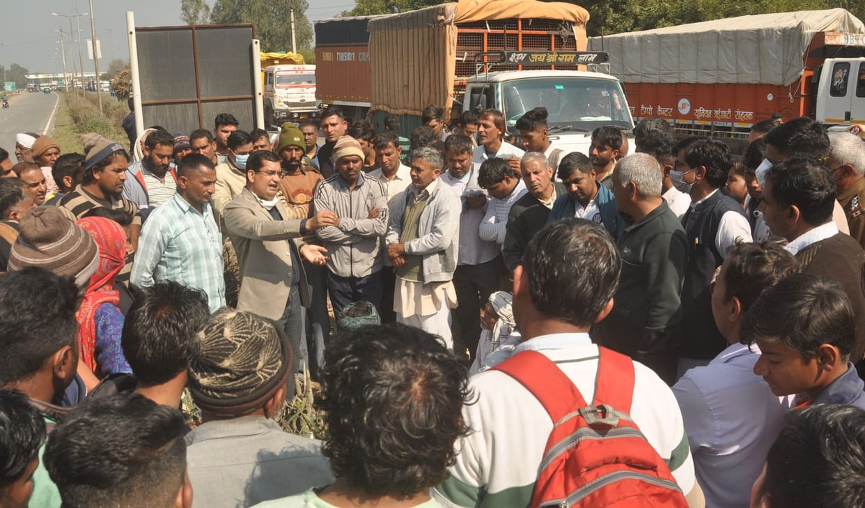 Villagers blocked Panipat highway for 3 hours