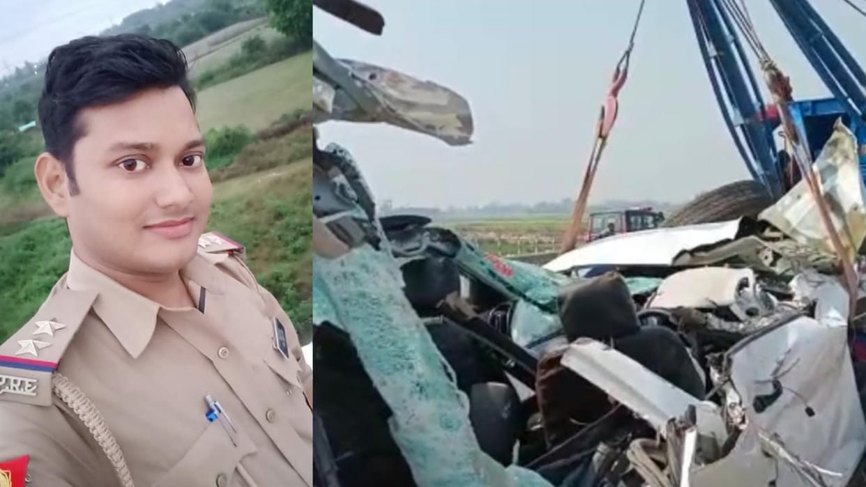 Two died in an accident on poorvanchal express way in sultanpur