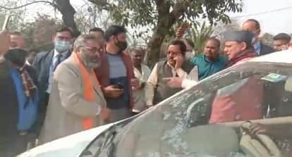 Uttarakhand Election 2022: Clashes between CM Pushkar SIngh Dhami and AAP candidate, video viral on social media