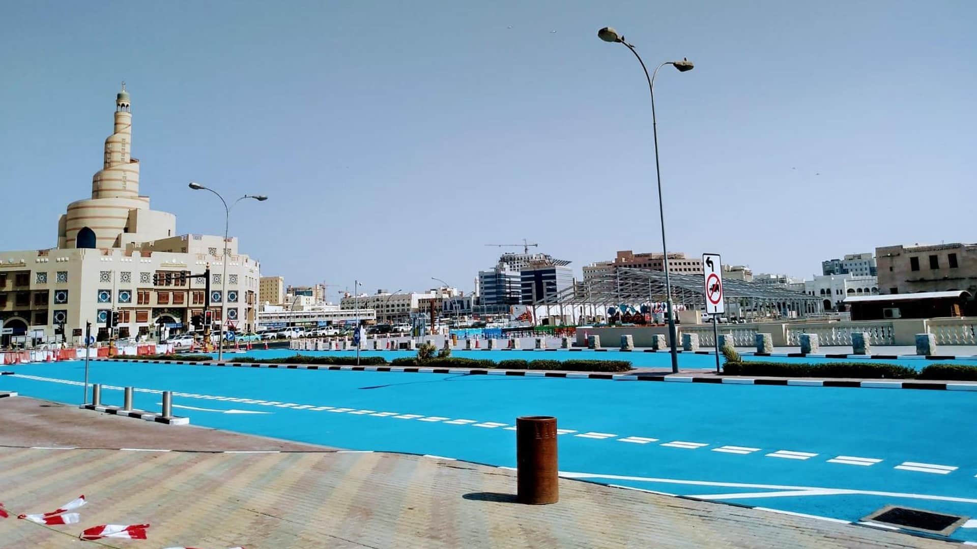 Blue Road Country Why Qatar Roads Turned Blue