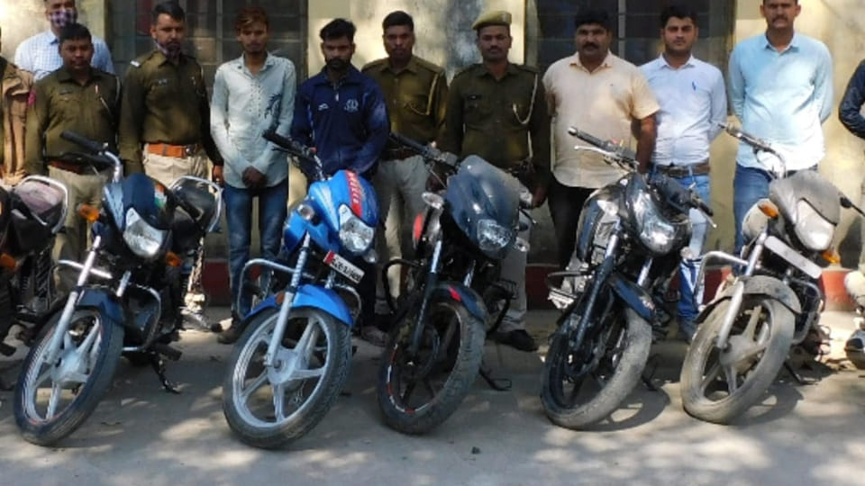 Rajasthan news bike thief gang exposed Two accused arrested in Pratapgarh