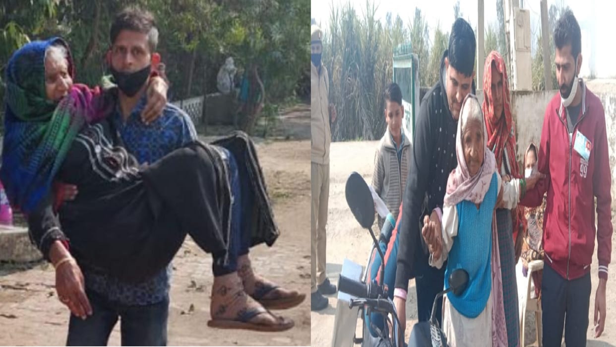 UP Elections 2022 : Voting continue in two district Saharanpur an Bijnor and cast their vote elders including a 100-year-old woman