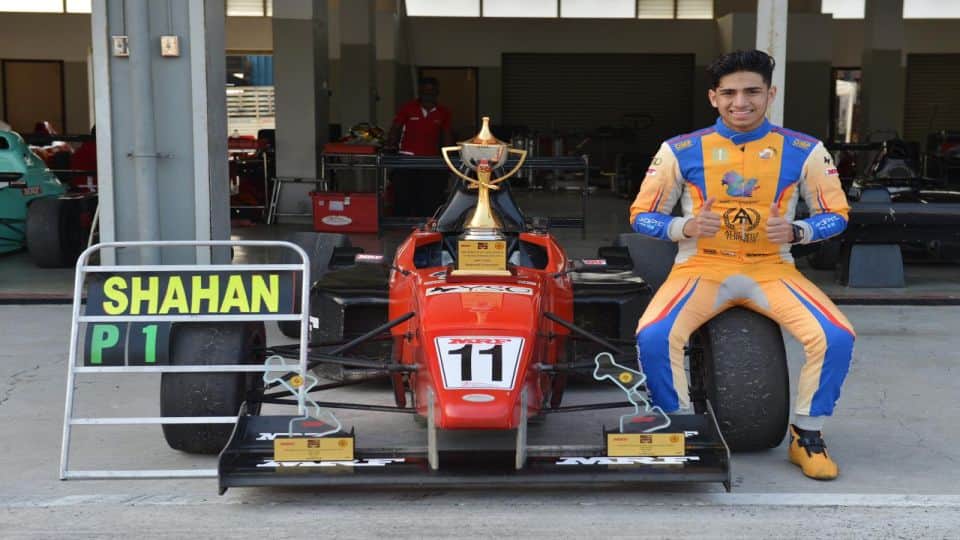 Shahan Ali Mohsin of Agra won the National Car Racing Championship in Chennai