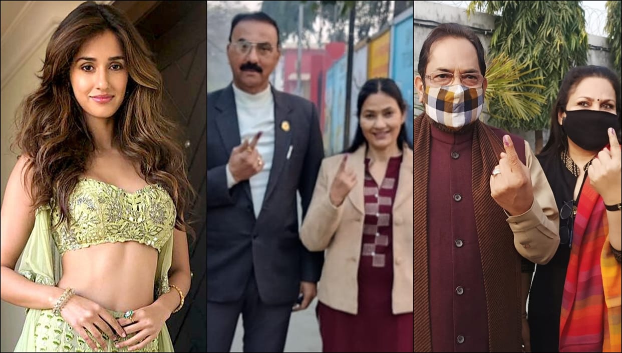 Up election phase two several public personalities including actress Disha Patni parents voted