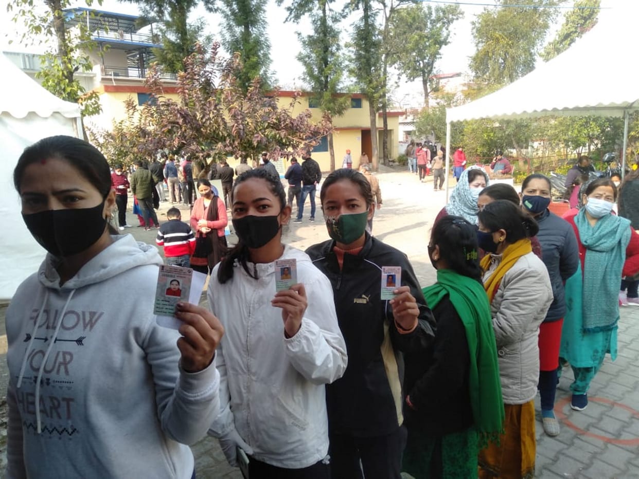 Uttarakhand Election 2022 Voting: Polling On 70 Assembly Seats, first time voter see photos