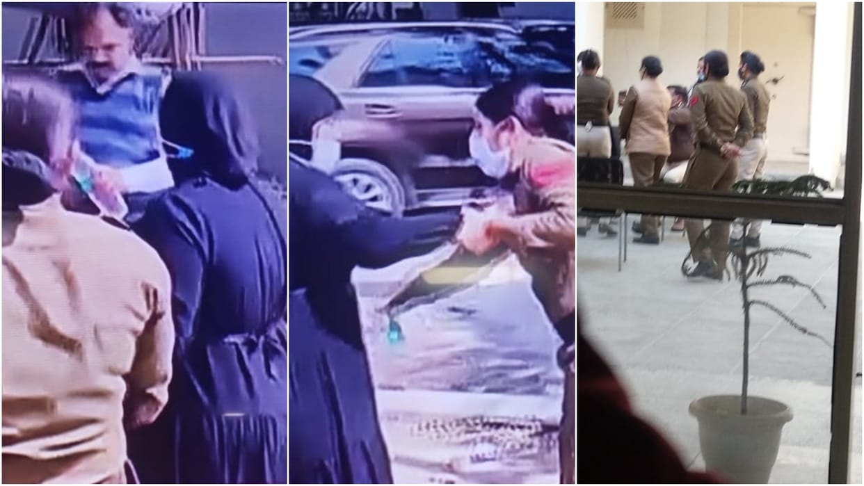 Foreign woman wearing burqa attacked taxi driver with knife