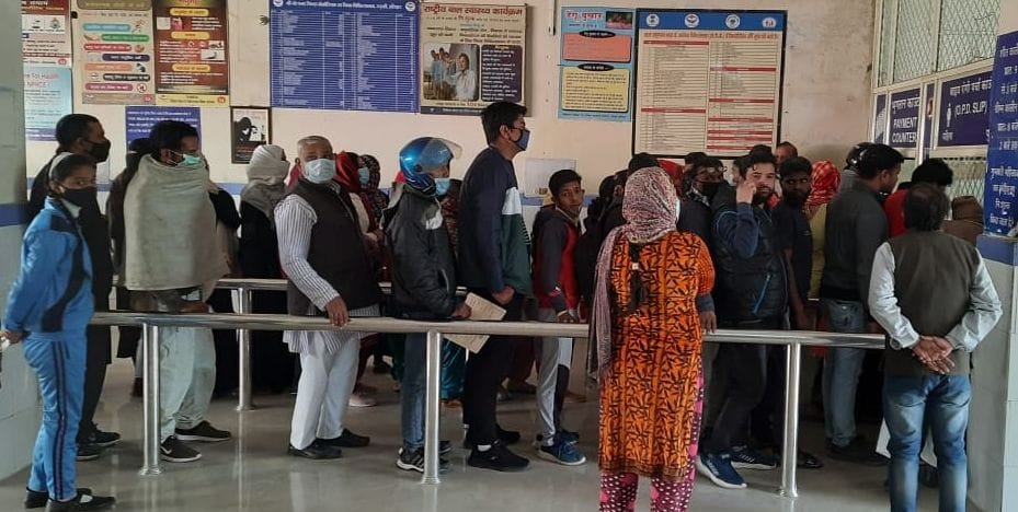 patients gathered in civil hospital