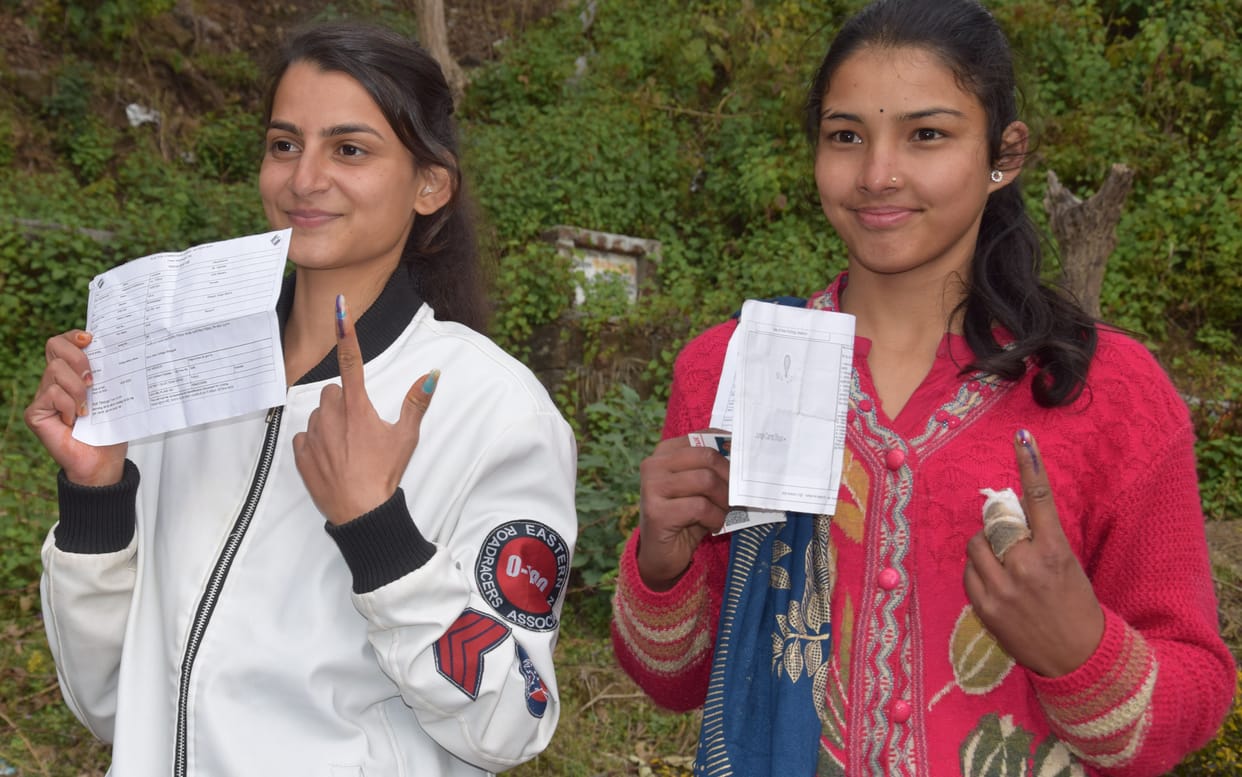 Voting by Youth in Haldwani